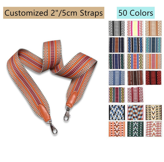 Customized 5cm/2" Sangle bag straps, 50 Colors+