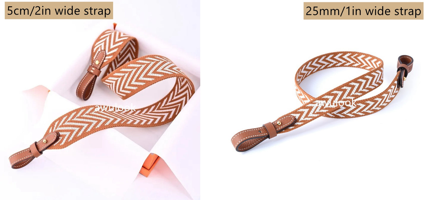 Customized 5cm/2" Widen Canvas Bag Strap for lindy/evelyne/kelly/picotin