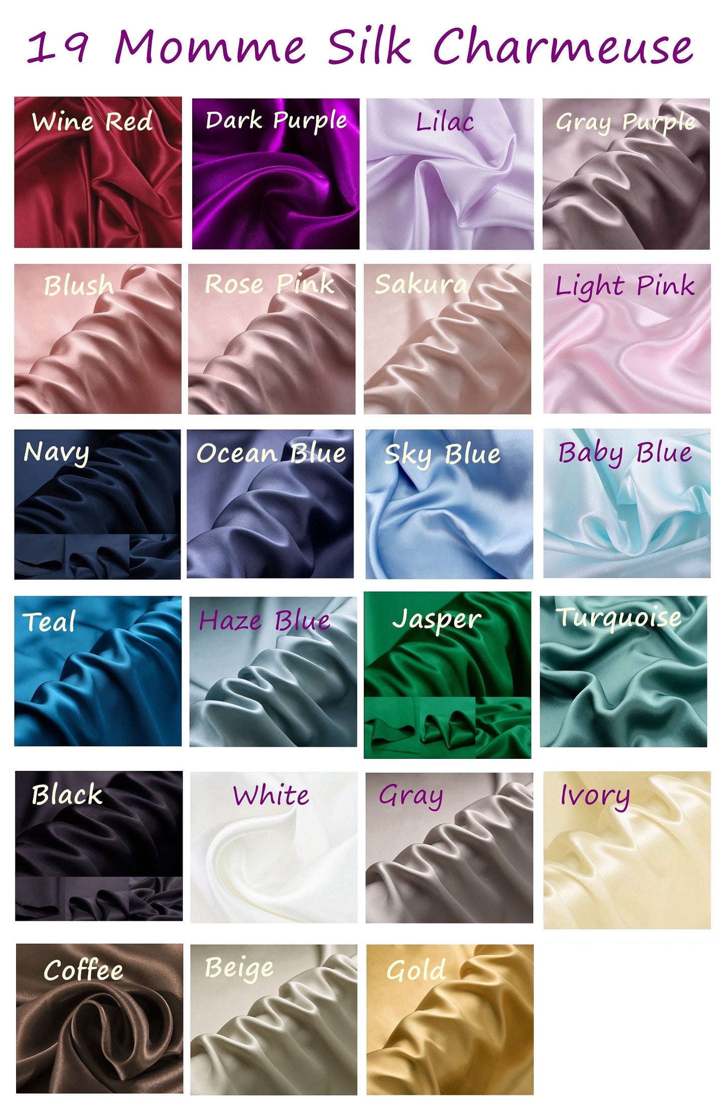 Taie d'oreiller 100% soie 19 Momme