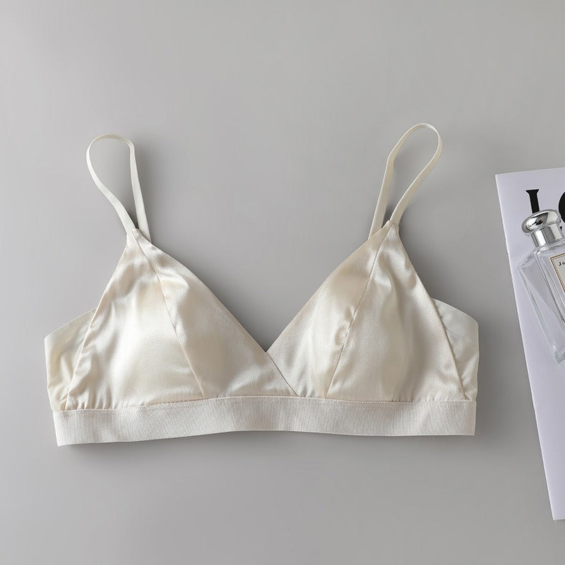 French triangle Silk Bra