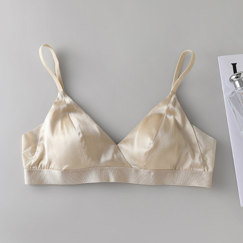 French triangle Silk Bra