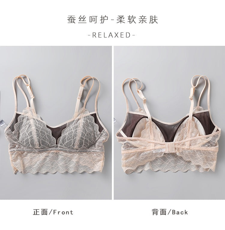 2025 New IN, French Style Silk Lace Bra