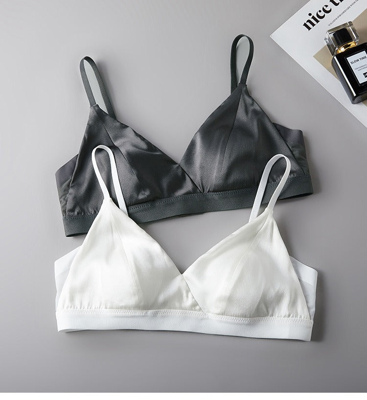 French triangle Silk Bra