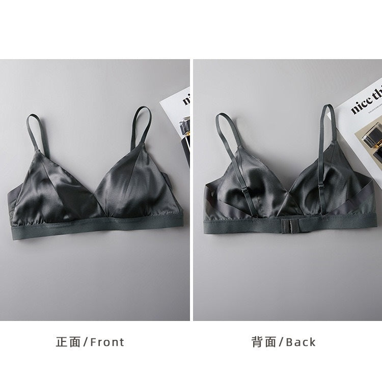 French triangle Silk Bra