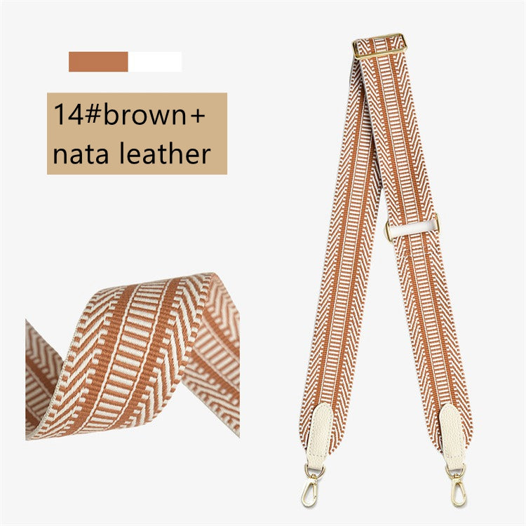 Adjustable 2"/50mm Canvas leather bag strap for Evelyne/Kelly/Other bags
