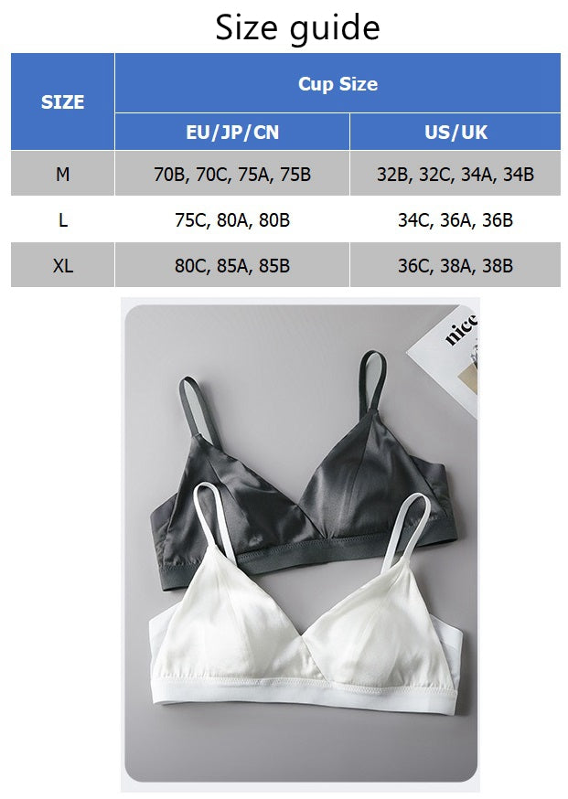 French triangle Silk Bra