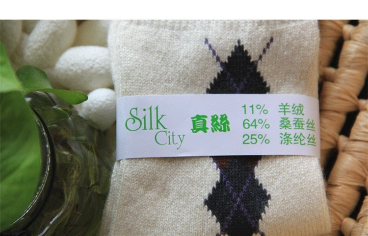 Men Silk Cashmere Socks