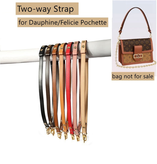 Two-Way Leather Strap for Dauphine/ Felicie Pochette