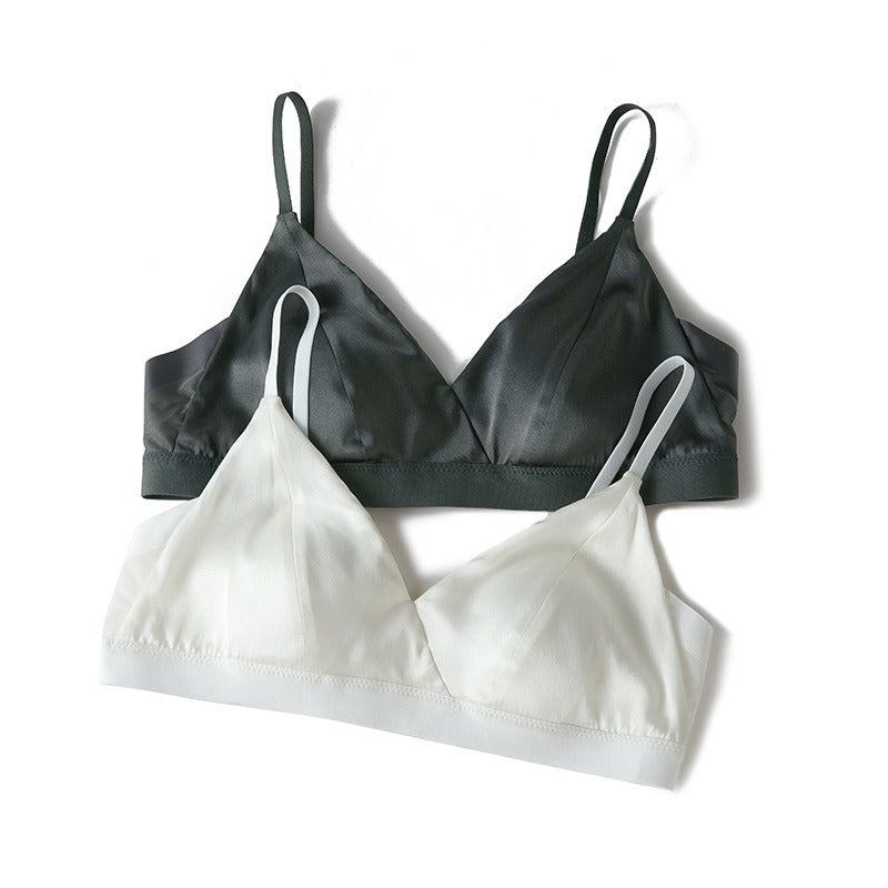 French triangle Silk Bra