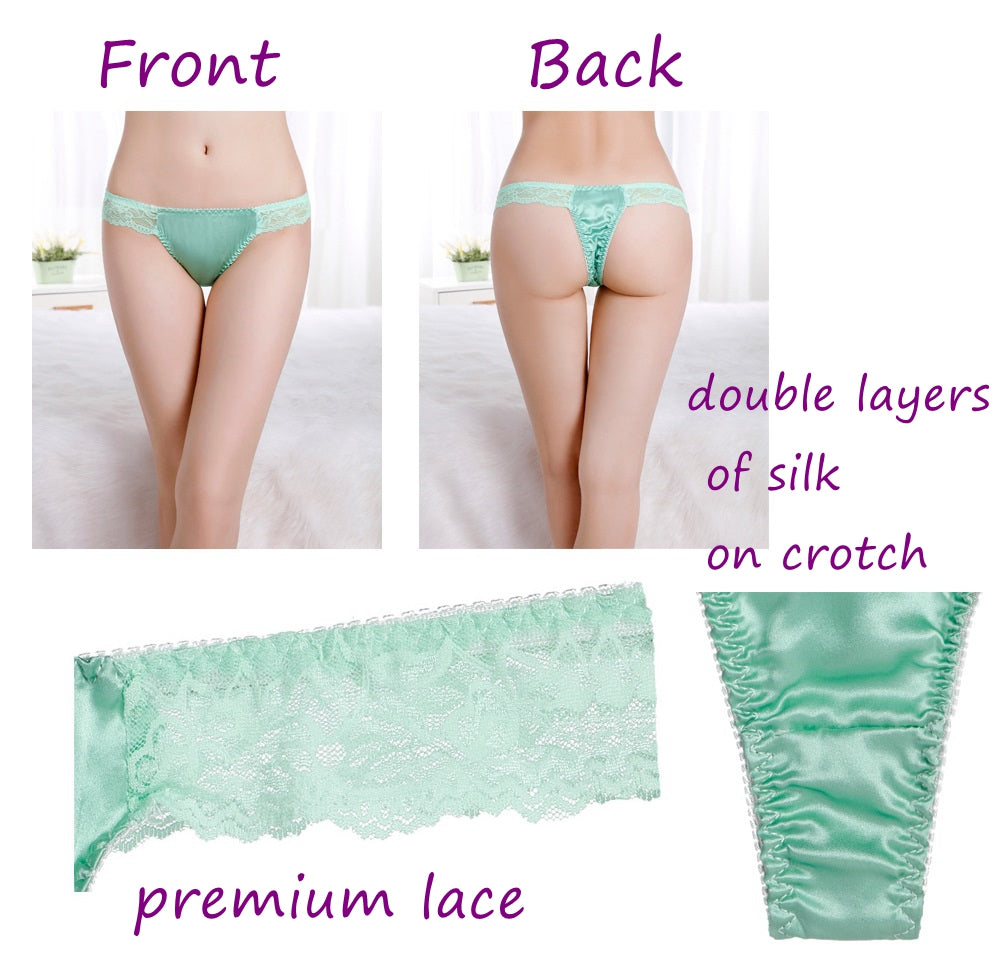Damen-Tanga aus 100 % Seide