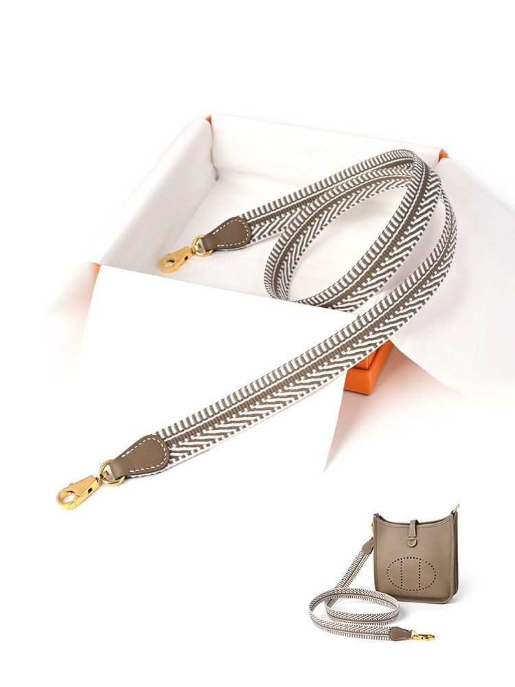 Customized 25mm Canvas Strap for Evelyne/kelly/2424- Etoupe