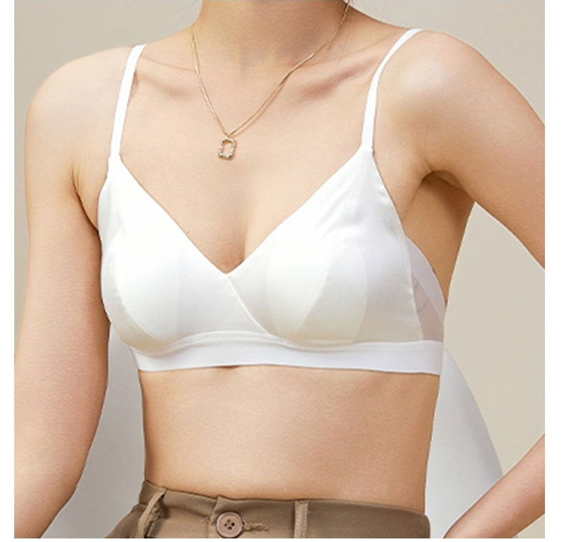 French triangle Silk Bra