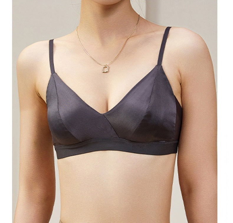 French triangle Silk Bra