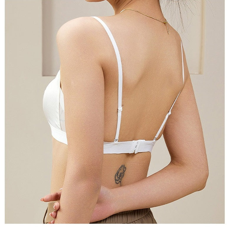 French triangle Silk Bra