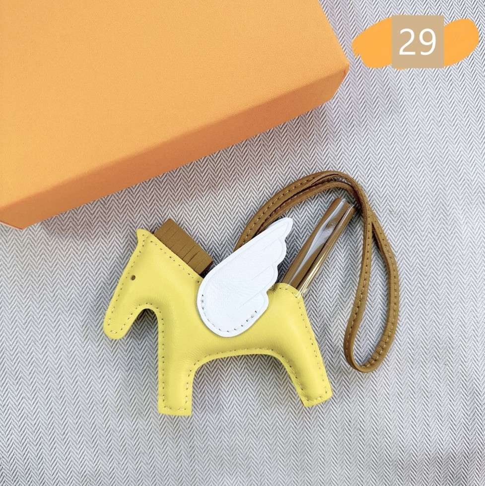 Lambskin Leather Bag Charm, Mini Flying Horse
