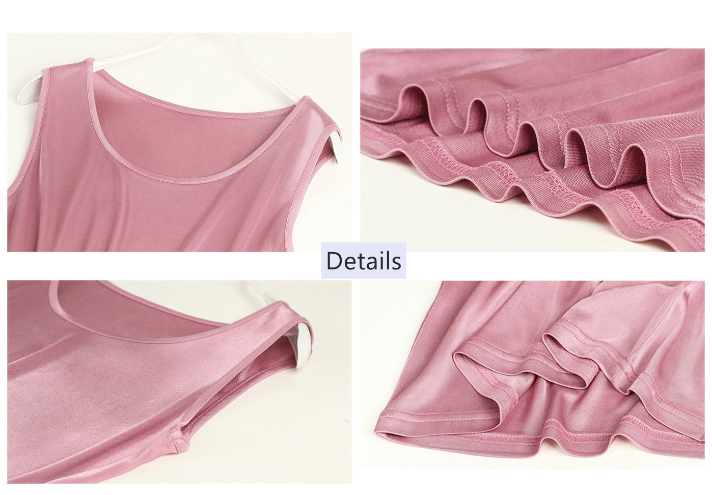 Damen-Strick-Tanktop aus Seide, 7 Farben