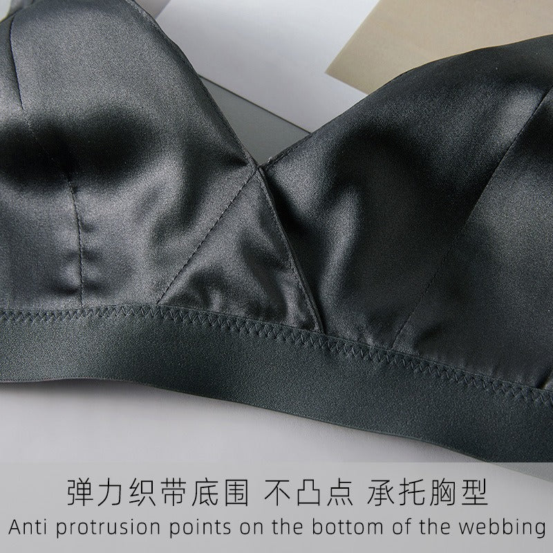 French triangle Silk Bra