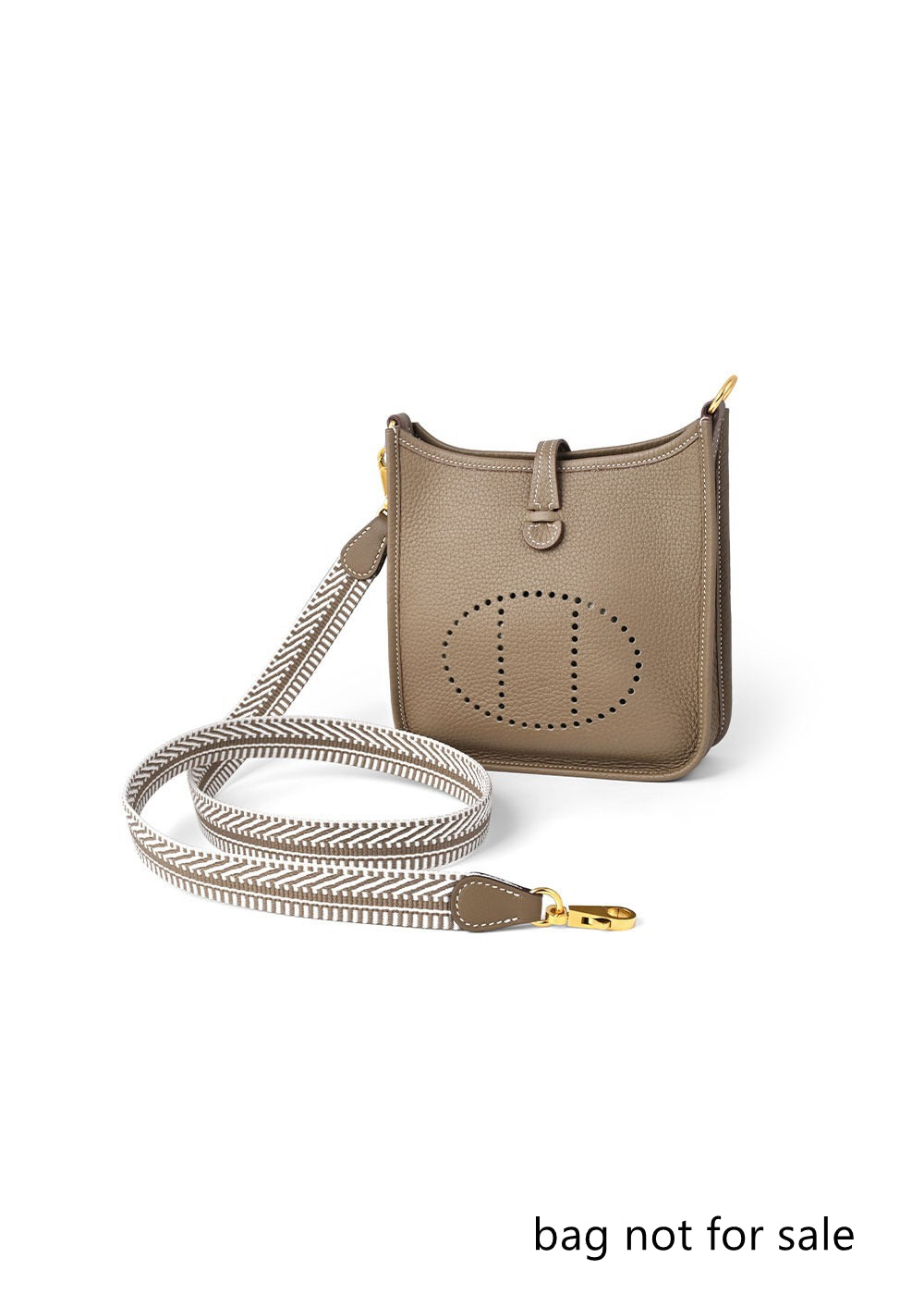 Customized 25mm Canvas Strap for Evelyne/kelly/2424- Etoupe