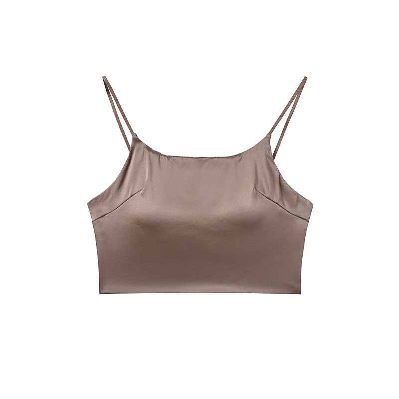 Luxury Silk Camisole Bra, Double layered