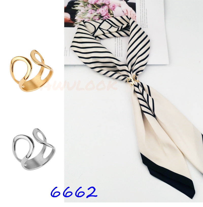 Genuine 14K Gold Plated Scarf Rings - Awulook