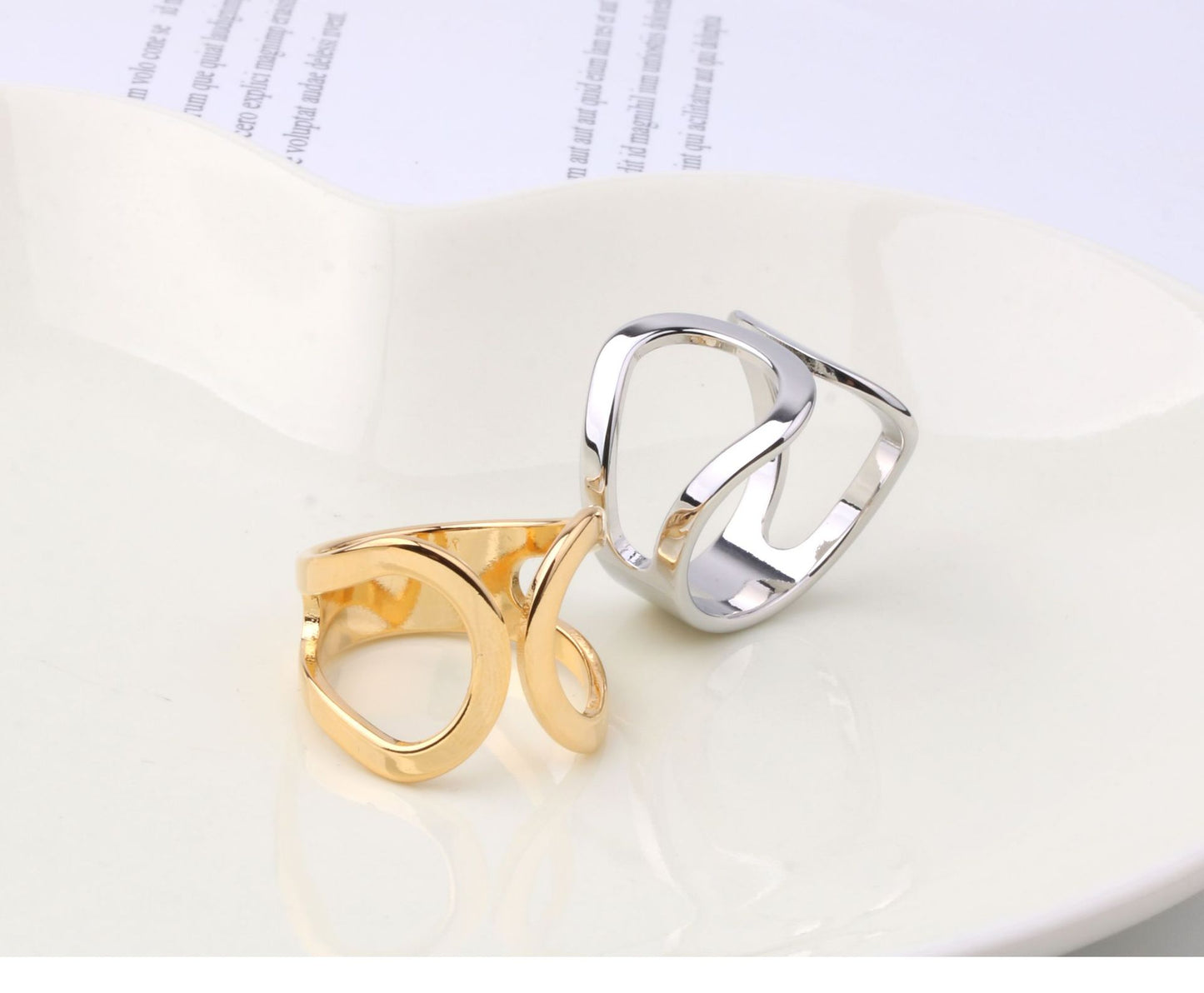 Genuine 14K Gold Plated Scarf Rings - Awulook