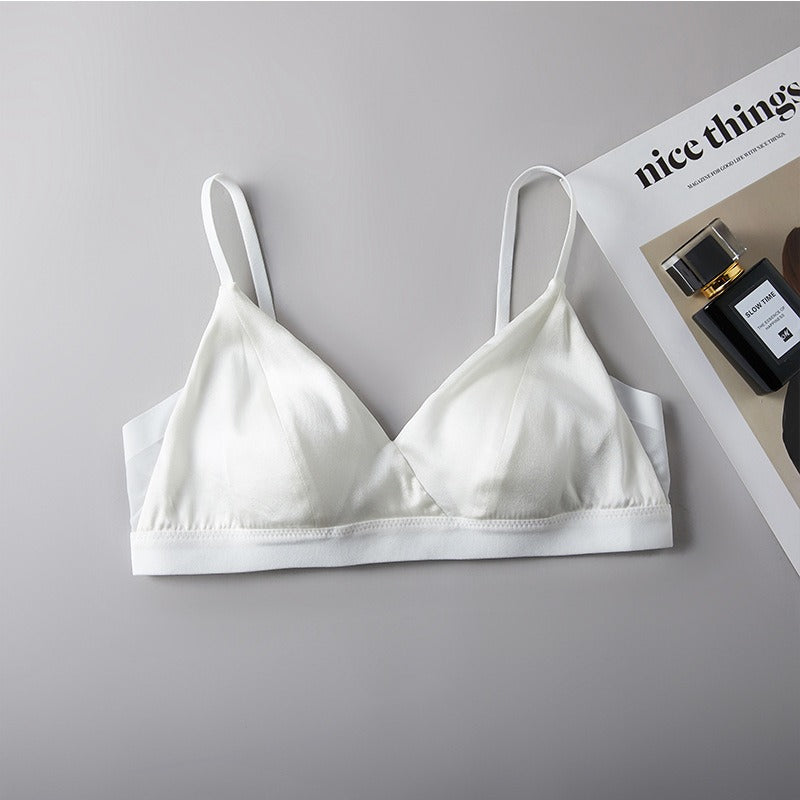 French triangle Silk Bra