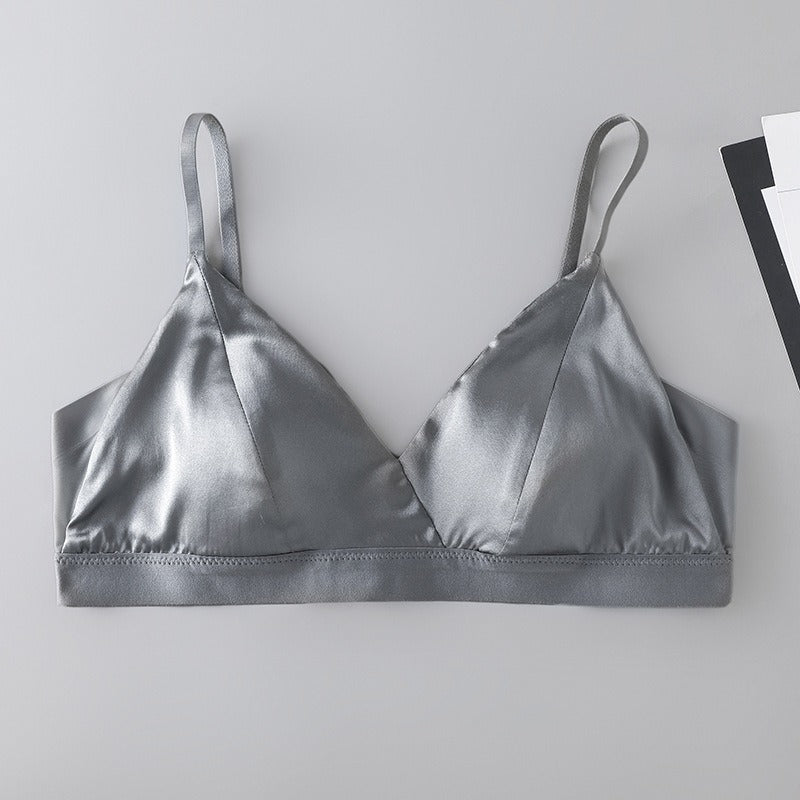 French triangle Silk Bra