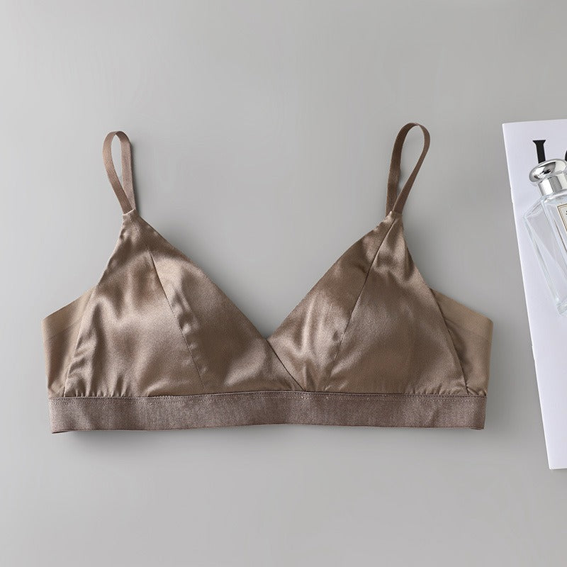French triangle Silk Bra