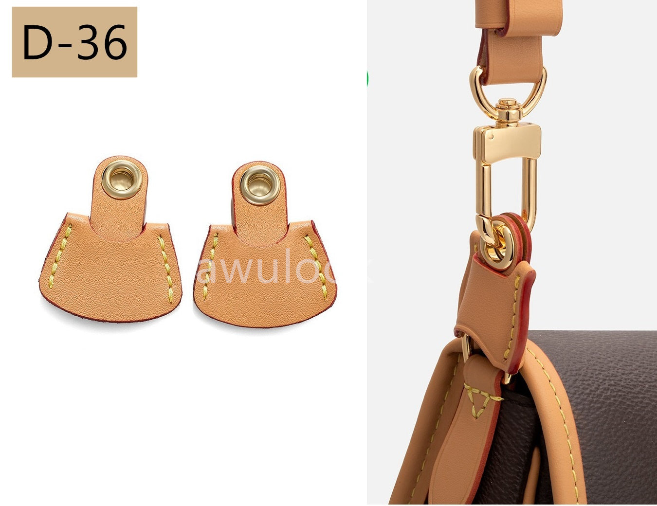 Pair of Anti-wear Leather Buckle/ Protector/ Strap Connector