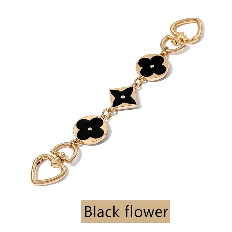 Blooming Flowers Chain Bag Charm, Strap Extender