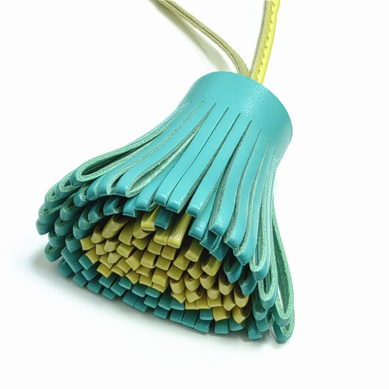 Bijou de Sac en Cuir d'Agneau, Coeur avec Lettre