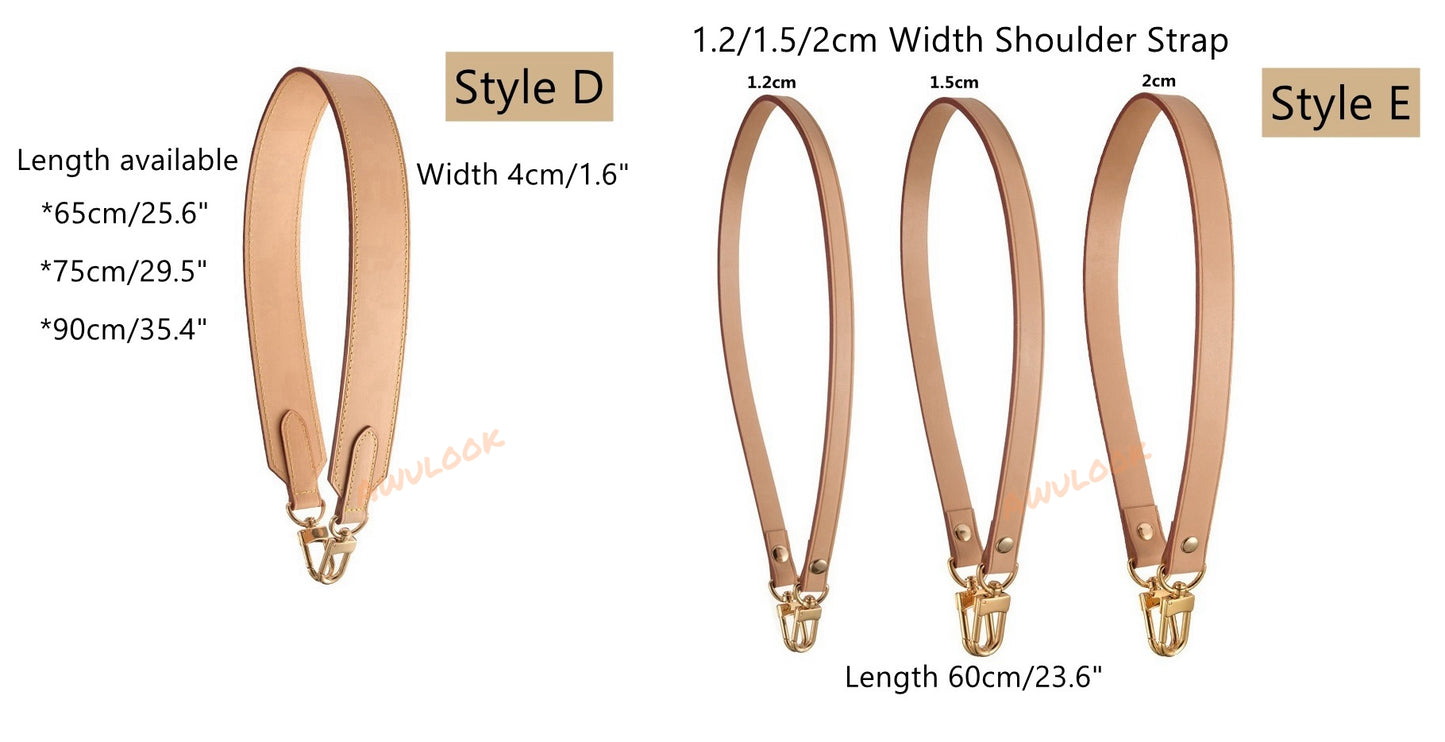 Sangle de sac en cuir Vachetta, styles multiples, poignée supérieure/bandoulière/sangles bandoulière, pour Speedy/sacs à main/pochette/pochette/sac Neverful acc