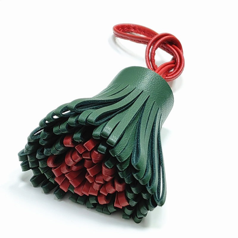 Bijou de Sac en Cuir d'Agneau, Coeur avec Lettre