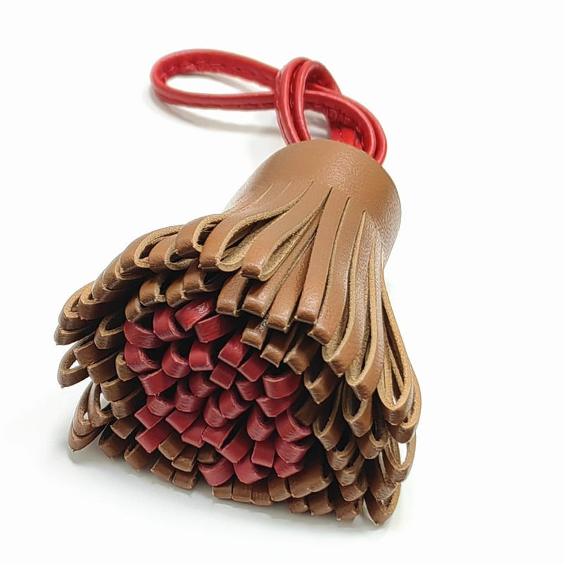 Bijou de Sac en Cuir d'Agneau, Coeur avec Lettre