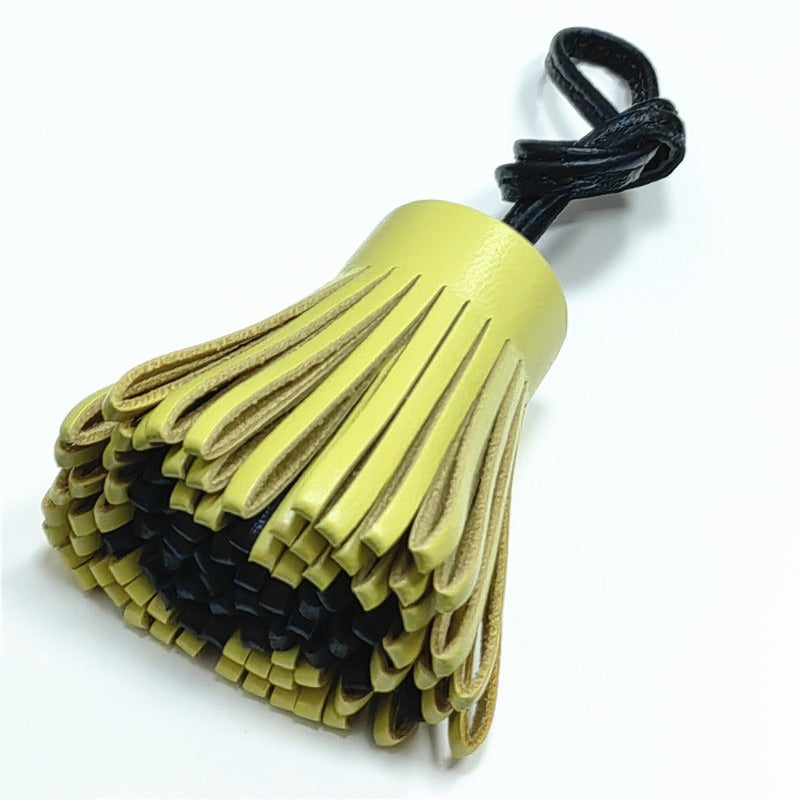 Bijou de Sac en Cuir d'Agneau, Coeur avec Lettre