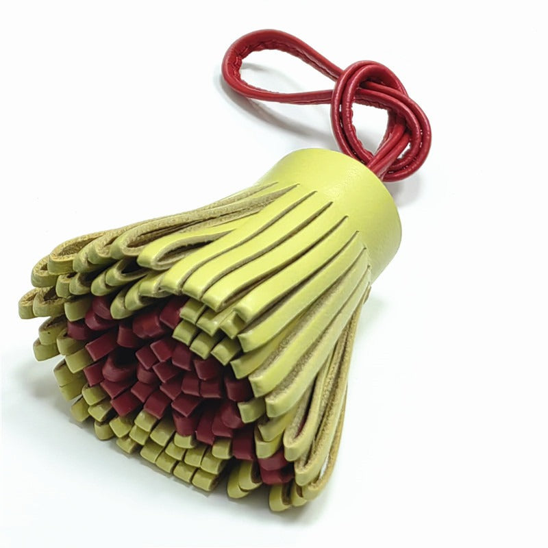 Bijou de Sac en Cuir d'Agneau, Coeur avec Lettre
