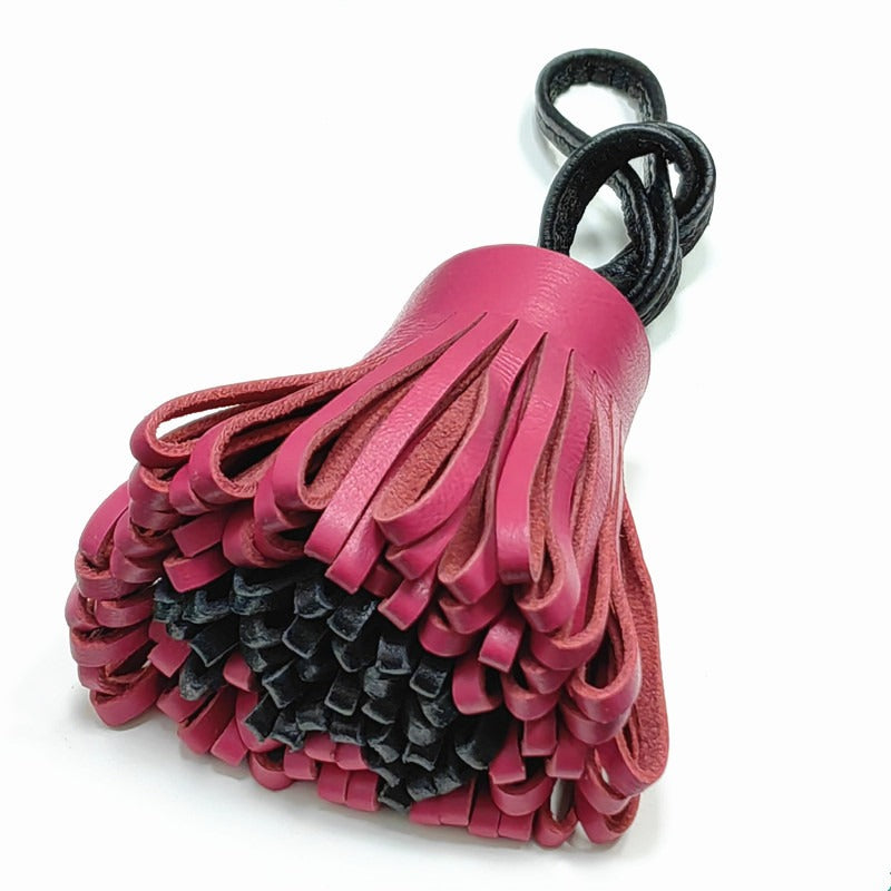 Bijou de Sac en Cuir d'Agneau, Coeur avec Lettre