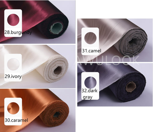 19Momme Stretch Silk Charmeuse, Width 140cm/55"