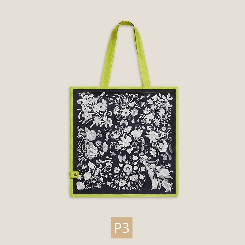 Twilly Silk Tote Bag/ Elephant Bag Charm