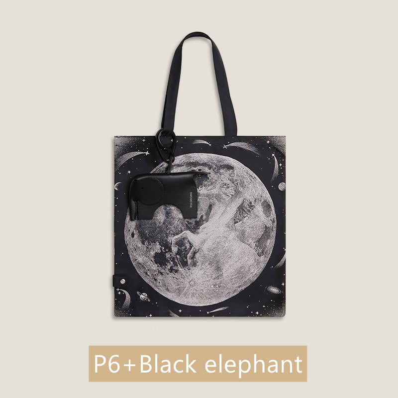 Twilly Silk Tote Bag/ Elephant Bag Charm