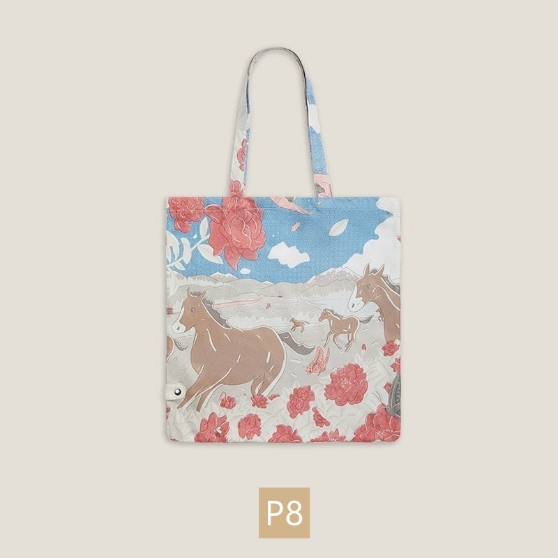 Twilly Silk Tote Bag/ Elephant Bag Charm