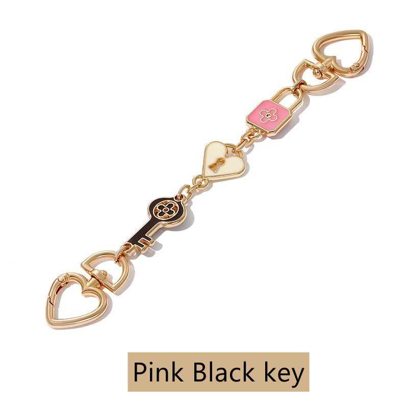 Blooming Flowers Chain Bag Charm, Strap Extender
