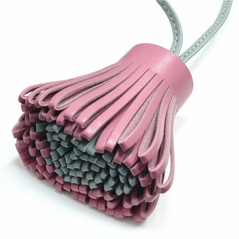 Bijou de Sac en Cuir d'Agneau, Coeur avec Lettre