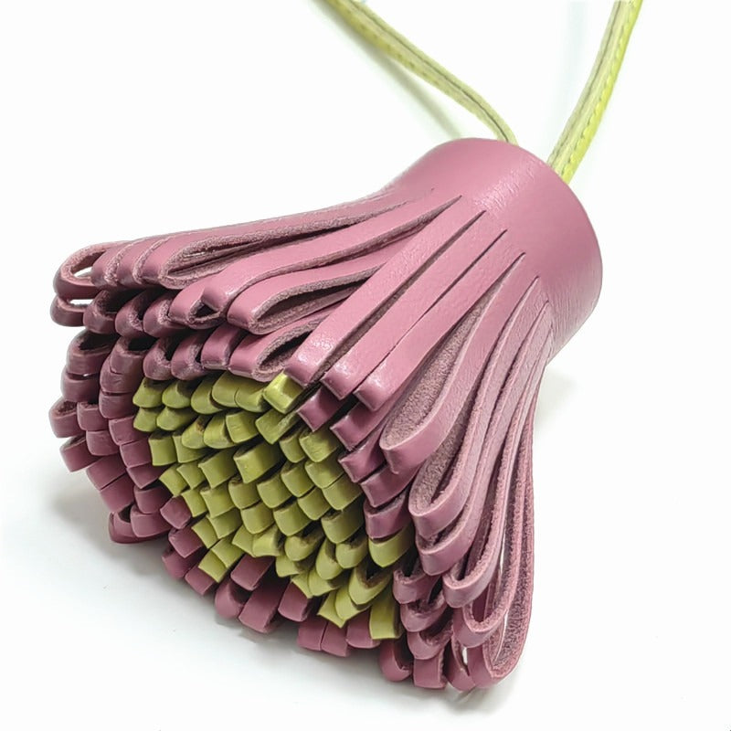 Bijou de Sac en Cuir d'Agneau, Coeur avec Lettre