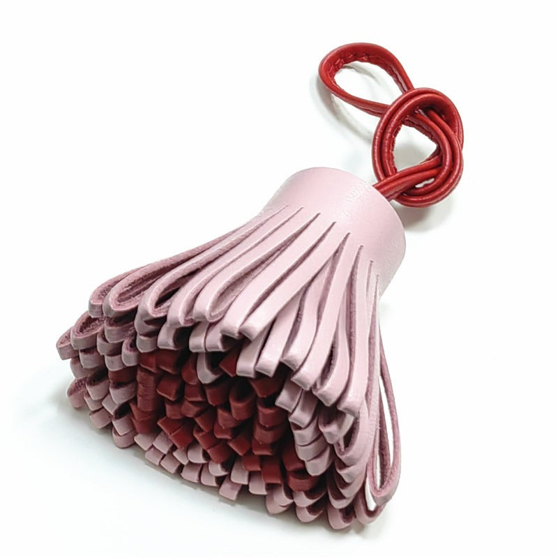 Bijou de Sac en Cuir d'Agneau, Coeur avec Lettre