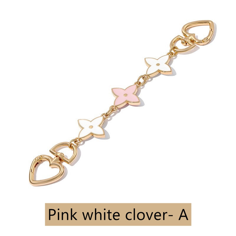 Blooming Flowers Chain Bag Charm, Strap Extender
