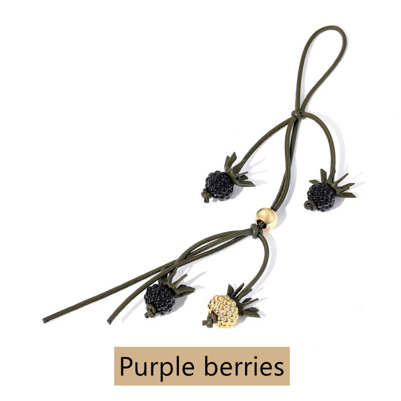 Eco-Resin Strawberry Bag Charm