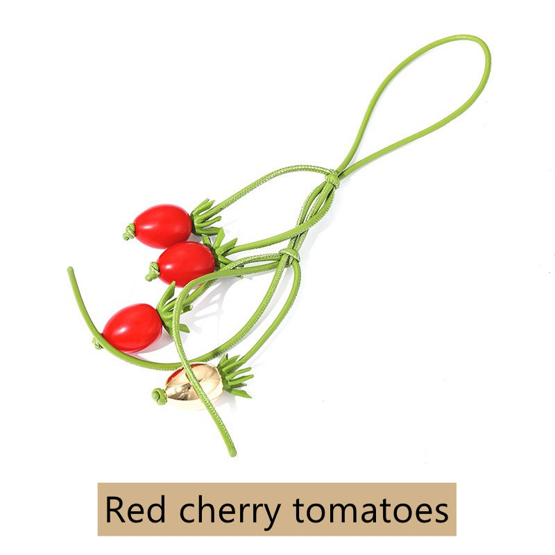 Eco-Resin Strawberry Bag Charm