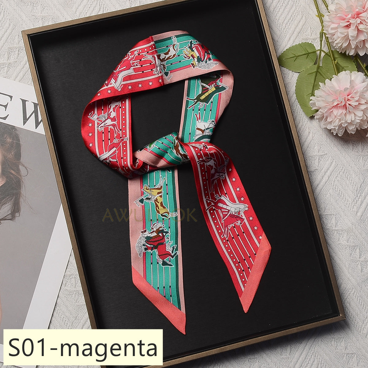 Silk Twilly,86cm× 5cm, S01