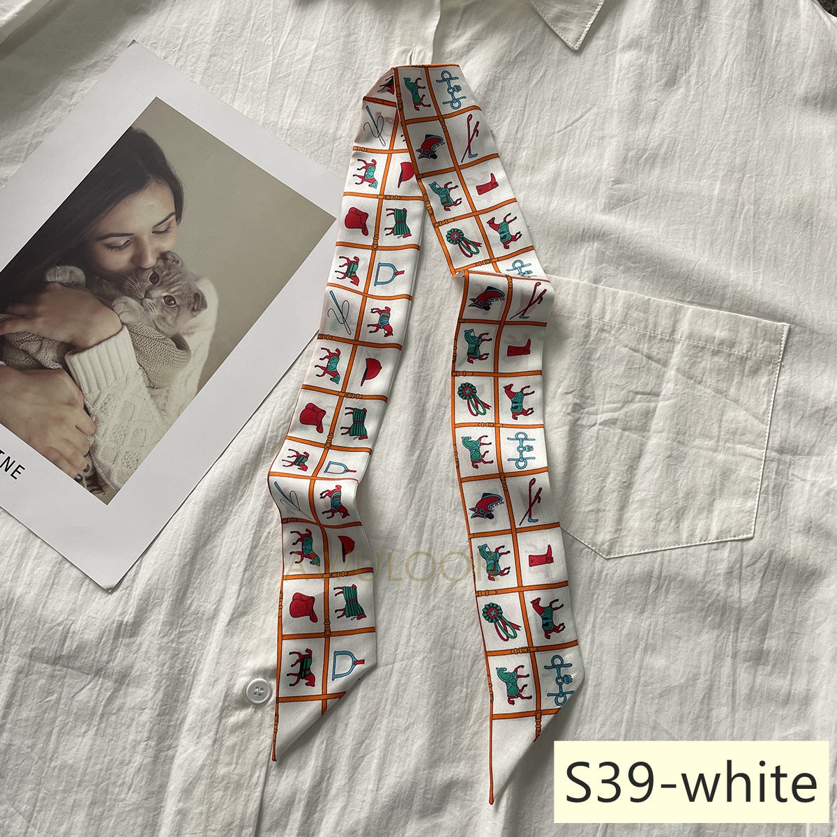 Silk Twilly,86cm× 5cm, S39